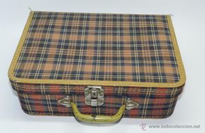 Vêtements Poupée Espagnole Classique: ANTIGUO MALETIN PARA ROPA DE MUÑECA ESPAÑOLA - MIDE 24 X 16,5 X 8 CMS - AÑOS 40.